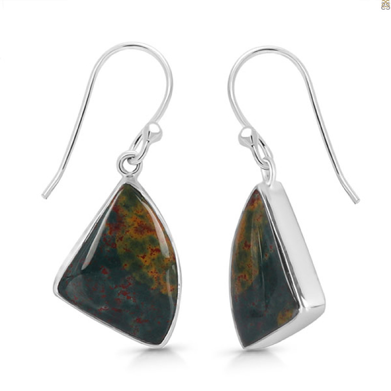 Blood Stone Earring-E BDS-3-28