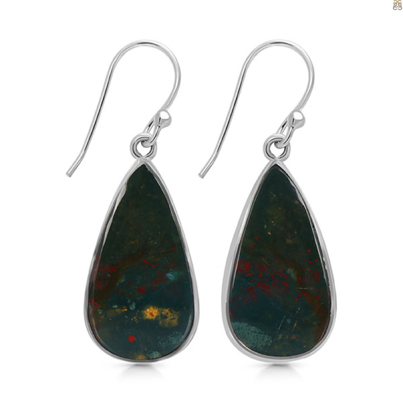 Blood Stone Earring-E BDS-3-4
