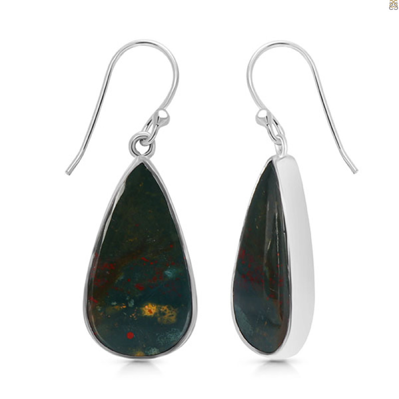 Blood Stone Earring-E BDS-3-4