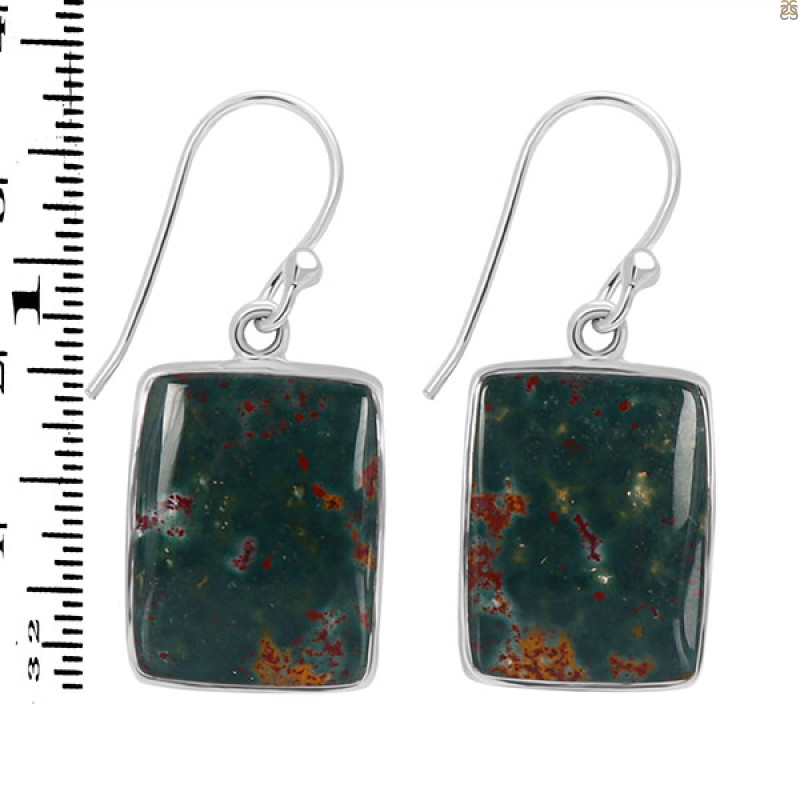 Blood Stone Earring-E BDS-3-8