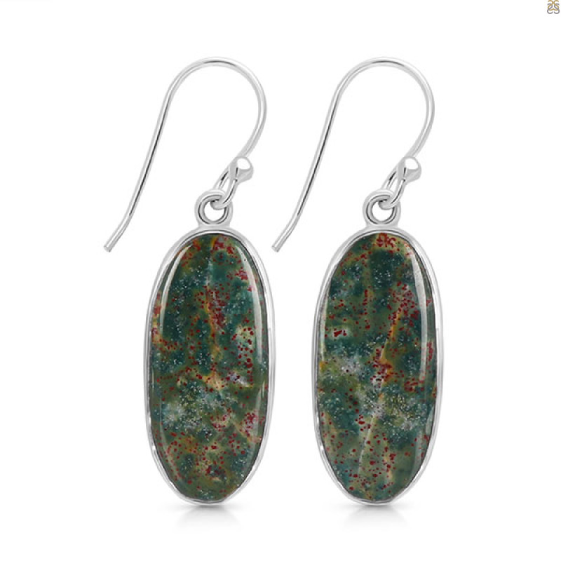 Blood Stone Earring-E BDS-3-9