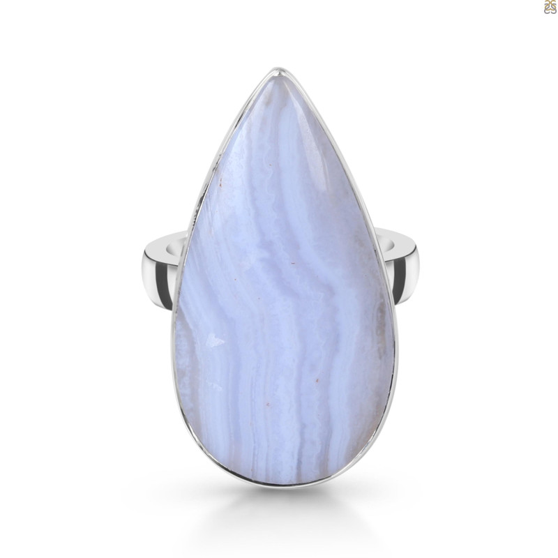 Blue Lace Agate Adjustable Ring-ADJ-R BLA-2-166