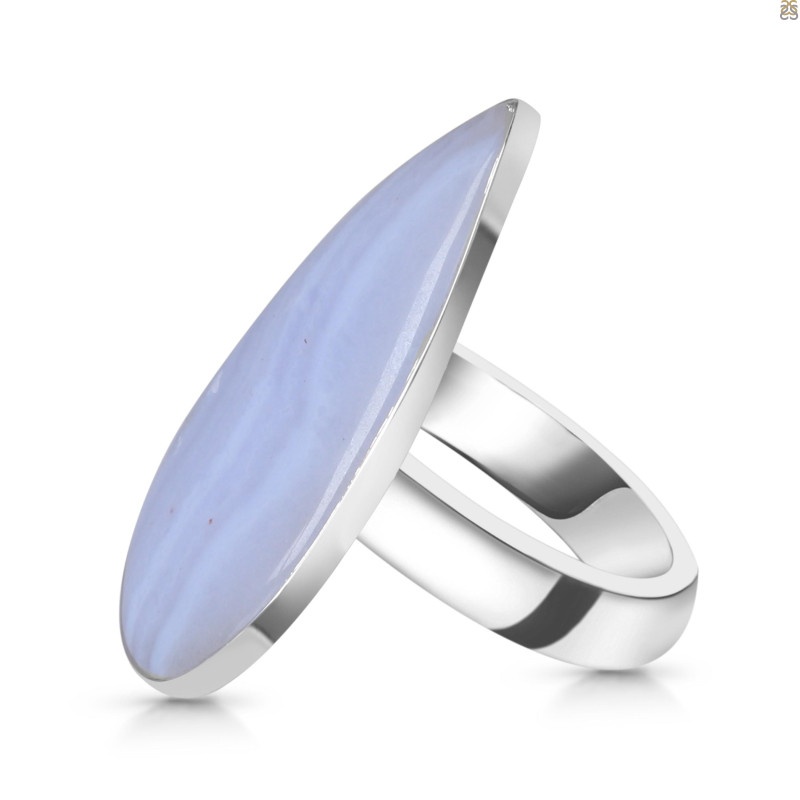 Blue Lace Agate Adjustable Ring-ADJ-R BLA-2-166