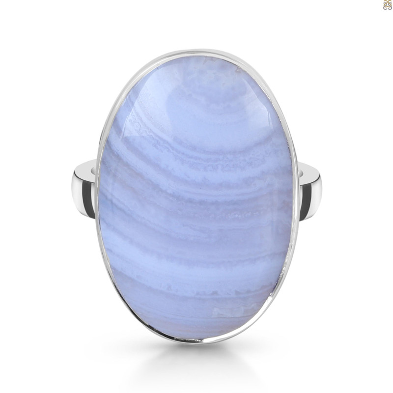 Blue Lace Agate Adjustable Ring-ADJ-R BLA-2-169