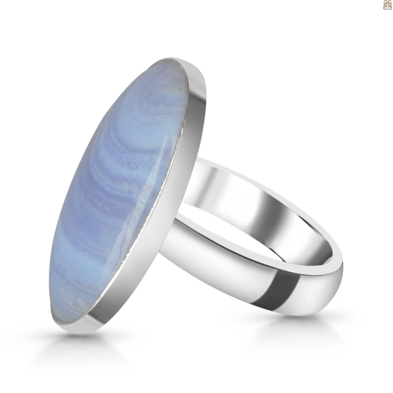 Blue Lace Agate Adjustable Ring-ADJ-R BLA-2-169
