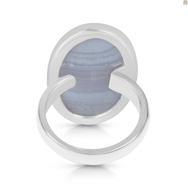 Blue Lace Agate Adjustable Ring-ADJ-R BLA-2-169