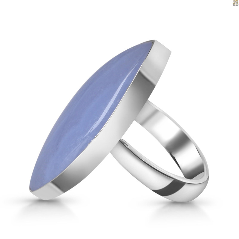 Blue Lace Agate Adjustable Ring-ADJ-R BLA-2-172