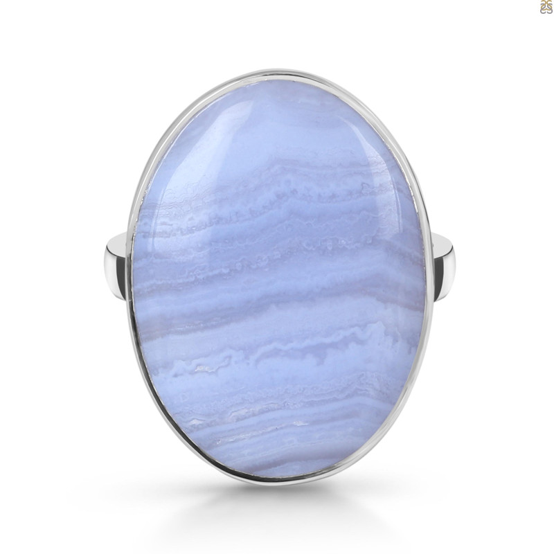 Blue Lace Agate Adjustable Ring-ADJ-R BLA-2-180