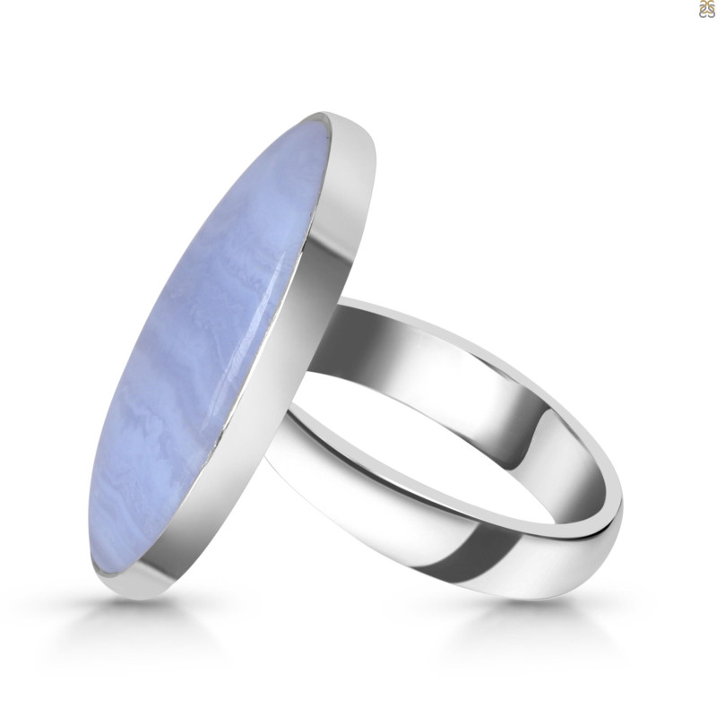 Blue Lace Agate Adjustable Ring-ADJ-R BLA-2-180
