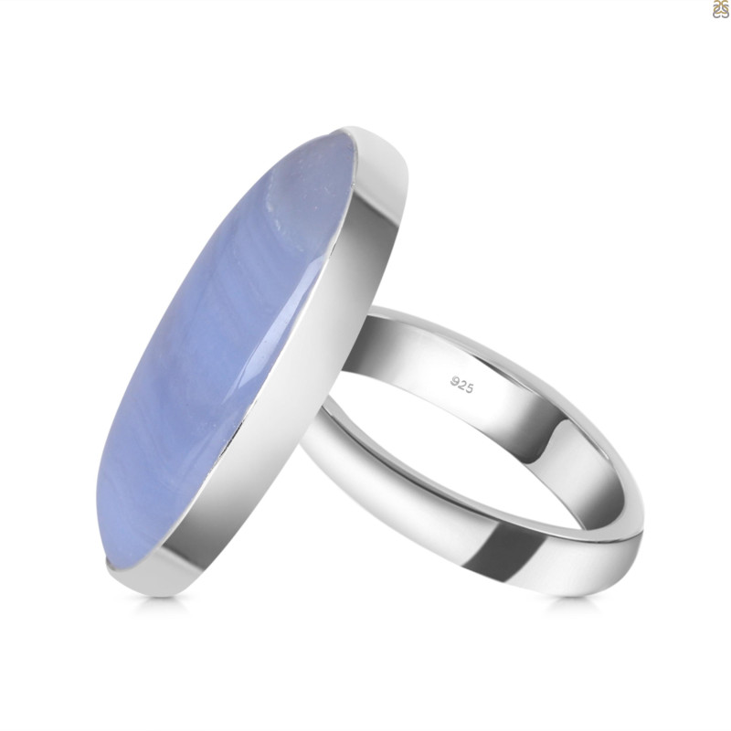 Blue Lace Agate Adjustable Ring-ADJ-R BLA-2-183