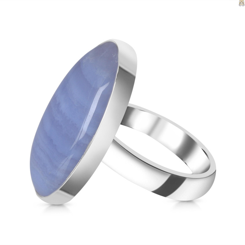 Blue Lace Agate Adjustable Ring-ADJ-R BLA-2-186