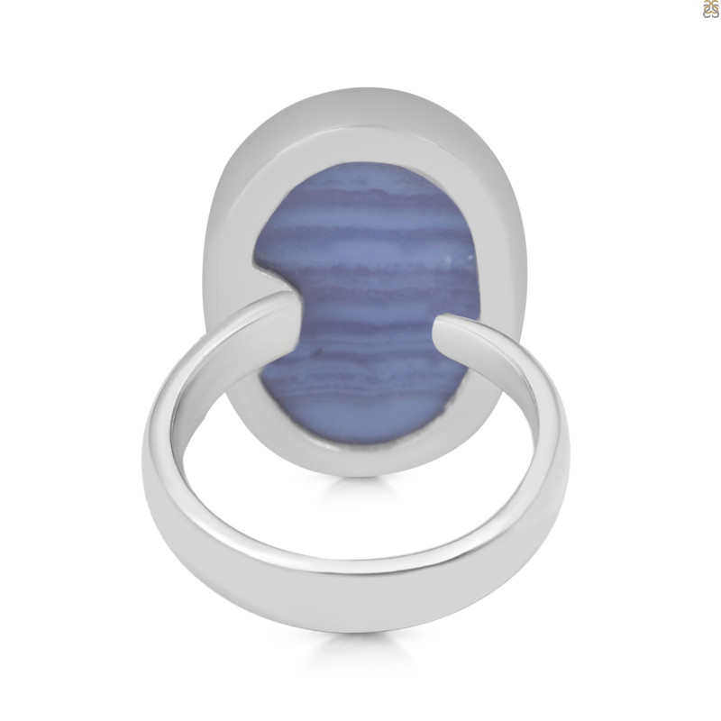 Blue Lace Agate Adjustable Ring-ADJ-R BLA-2-186