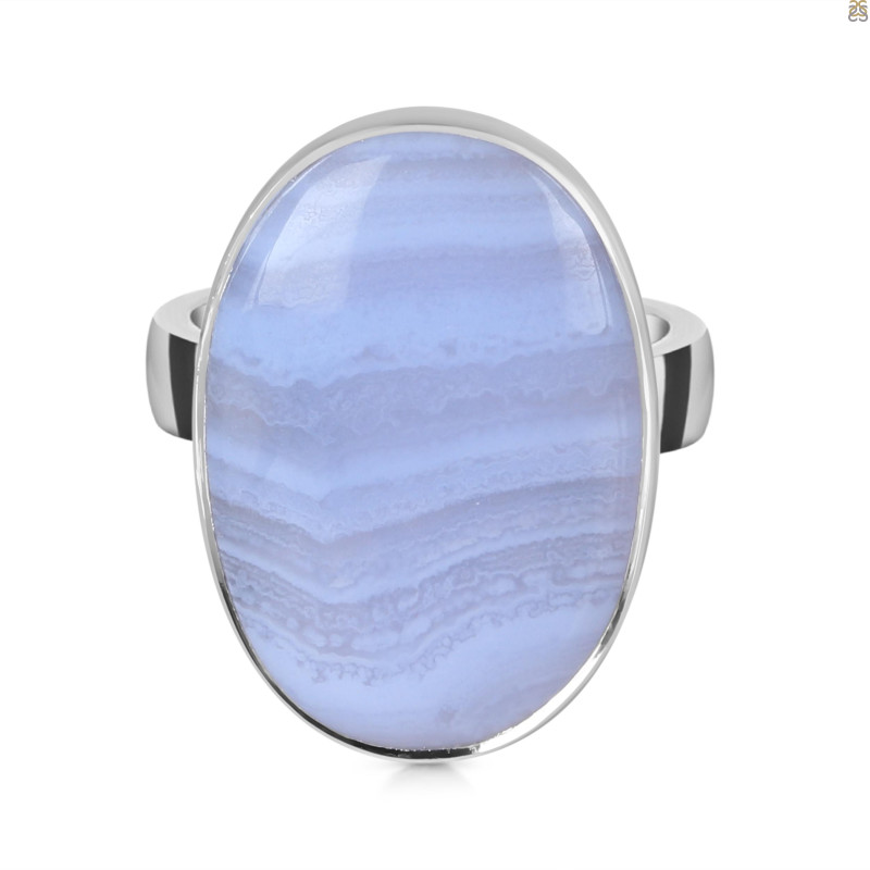 Blue Lace Agate Adjustable Ring-ADJ-R BLA-2-190