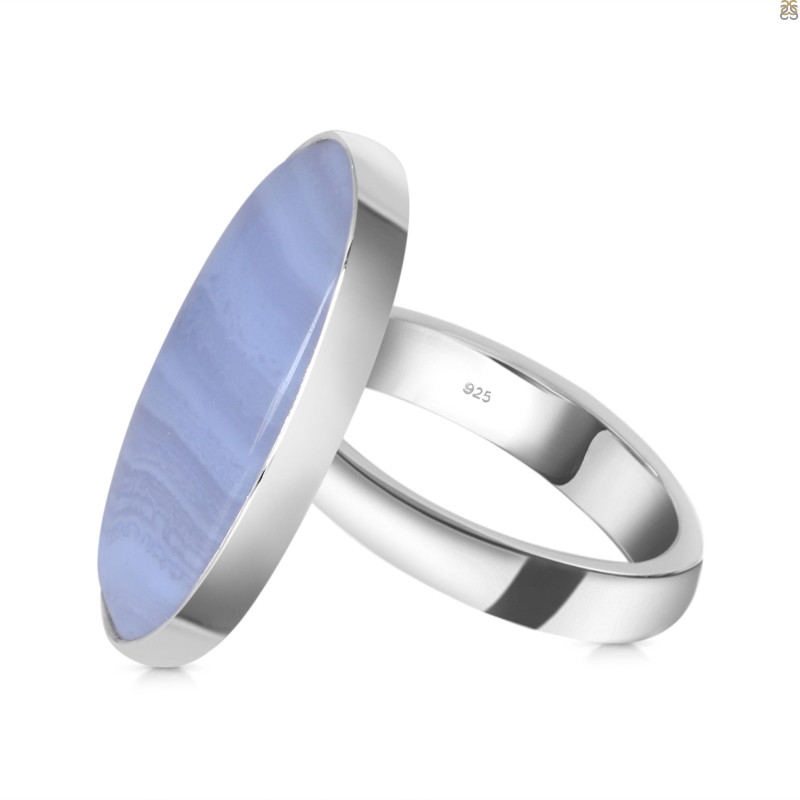 Blue Lace Agate Adjustable Ring-ADJ-R BLA-2-190