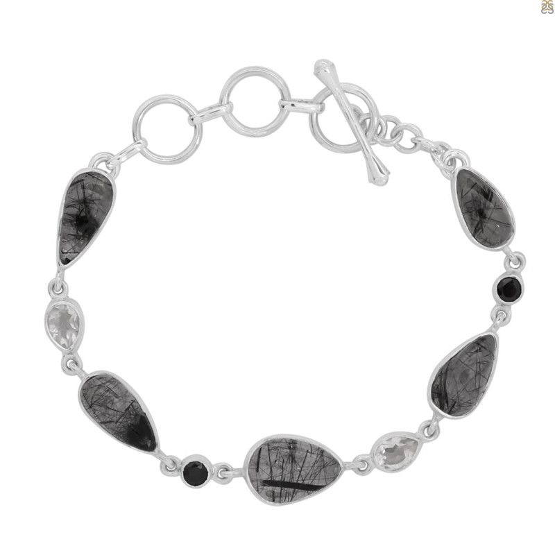 Black Rutile Bracelet-BSL BLR-11-6