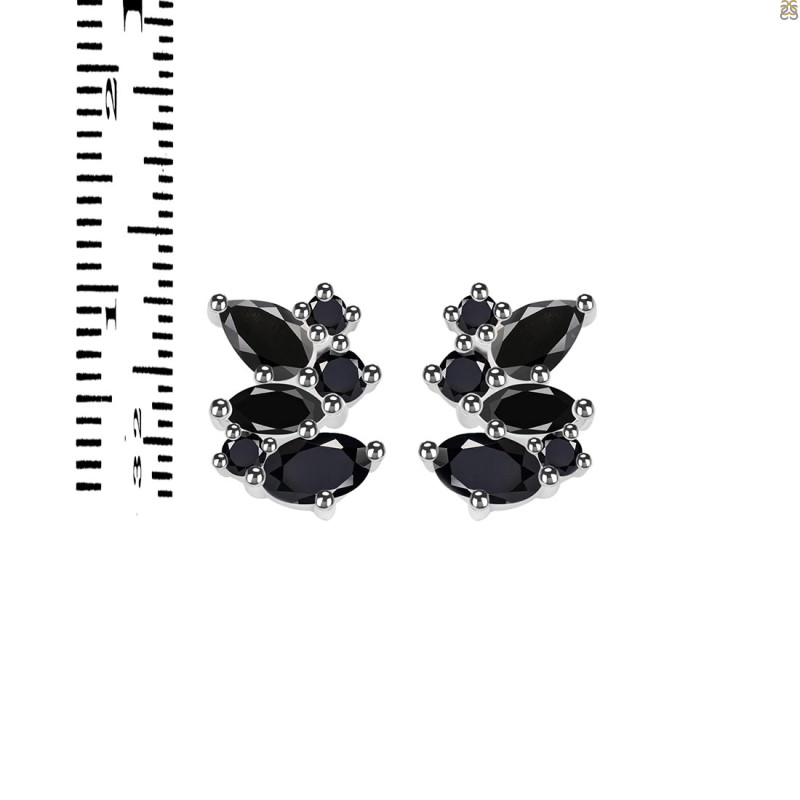 Black Tourmaline Stud Earring BLS-RDE-1261.