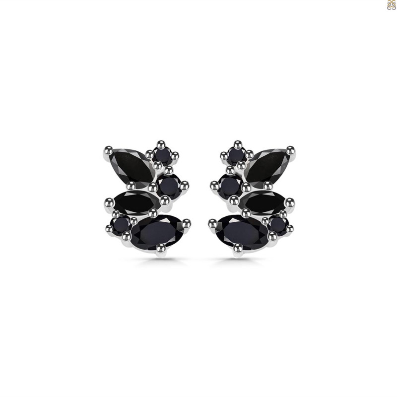 Black Tourmaline Stud Earring BLS-RDE-1261.