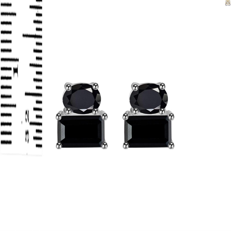 Black Tourmaline Stud Earring BLS-RDE-1267.