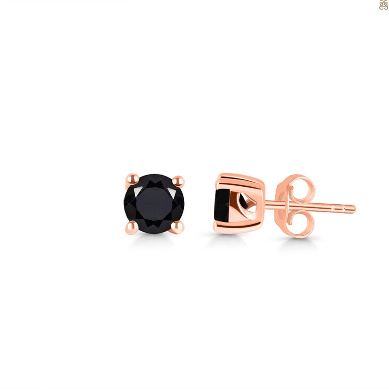 Black Tourmaline Stud Earring BLS-RDE-1321.