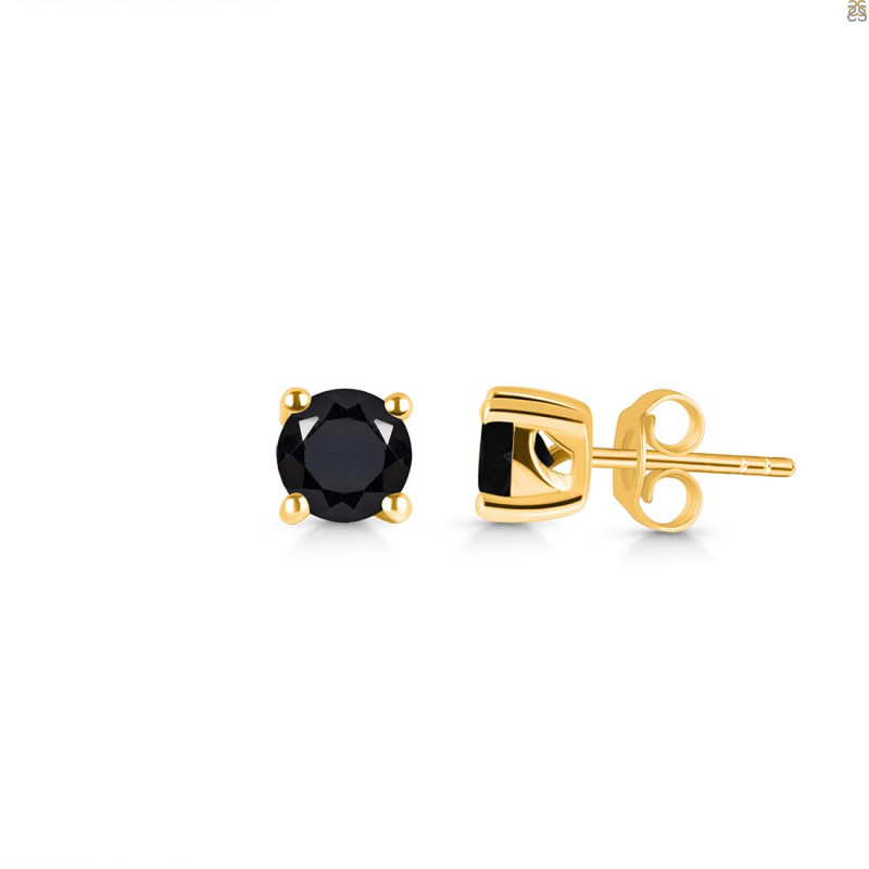 Black Tourmaline Stud Earring BLS-RDE-1321.