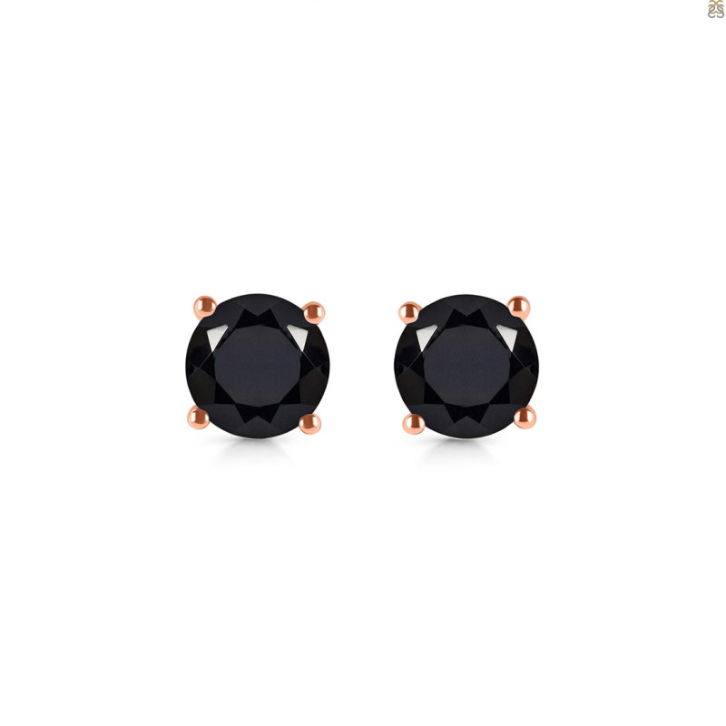 Black Tourmaline Stud Earring BLS-RDE-1353.