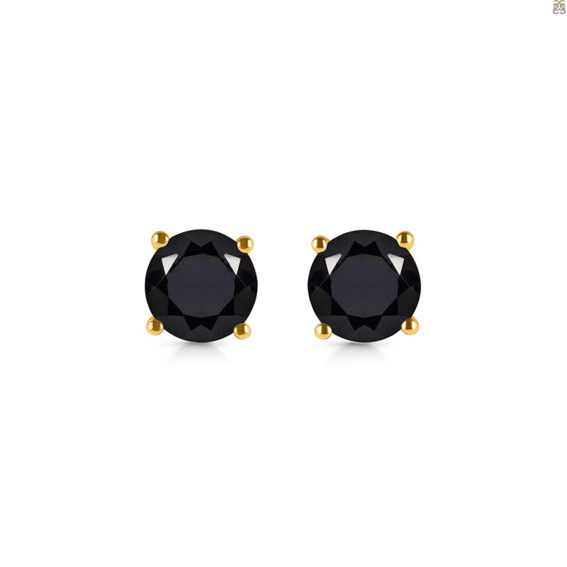 Black Tourmaline Stud Earring BLS-RDE-1353.