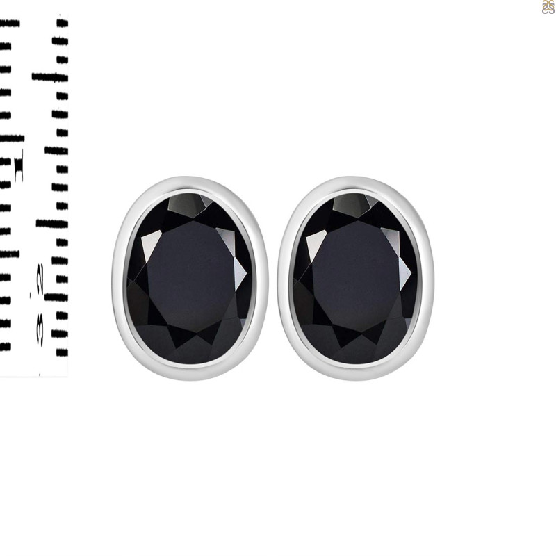Black Tourmaline Stud Earring BLS-RDE-1370.