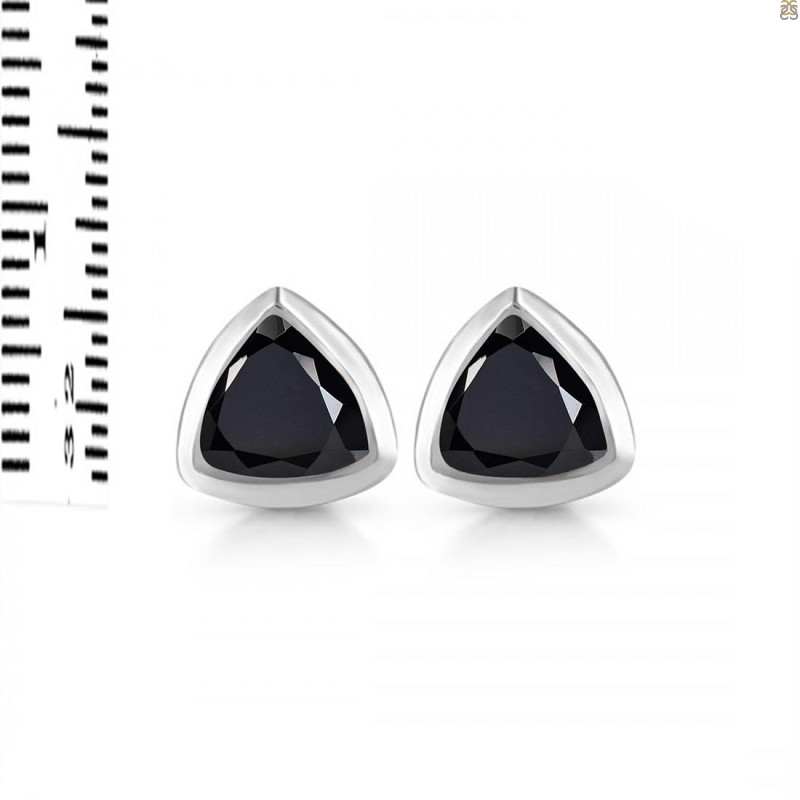 Black Tourmaline Stud Earring BLS-RDE-1378.