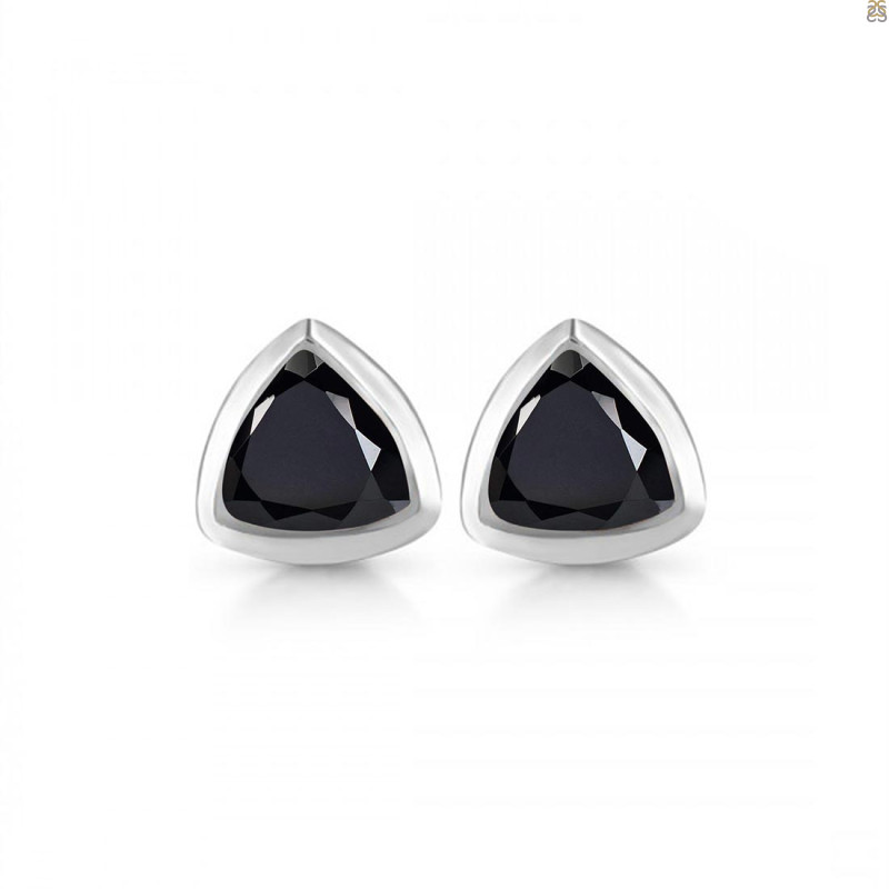 Black Tourmaline Stud Earring BLS-RDE-1378.