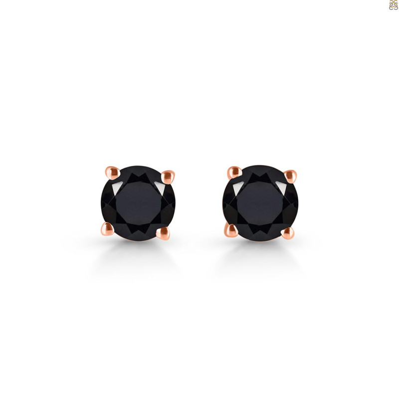 Black Tourmaline Stud Earring BLS-RDE-1435.