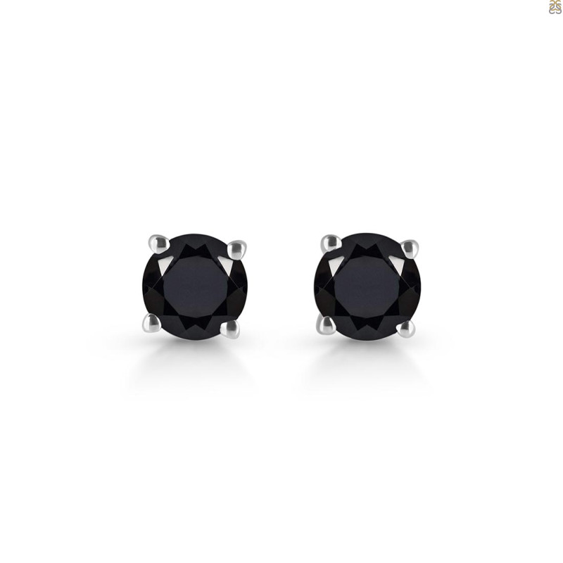 Black Tourmaline Stud Earring BLS-RDE-1435.