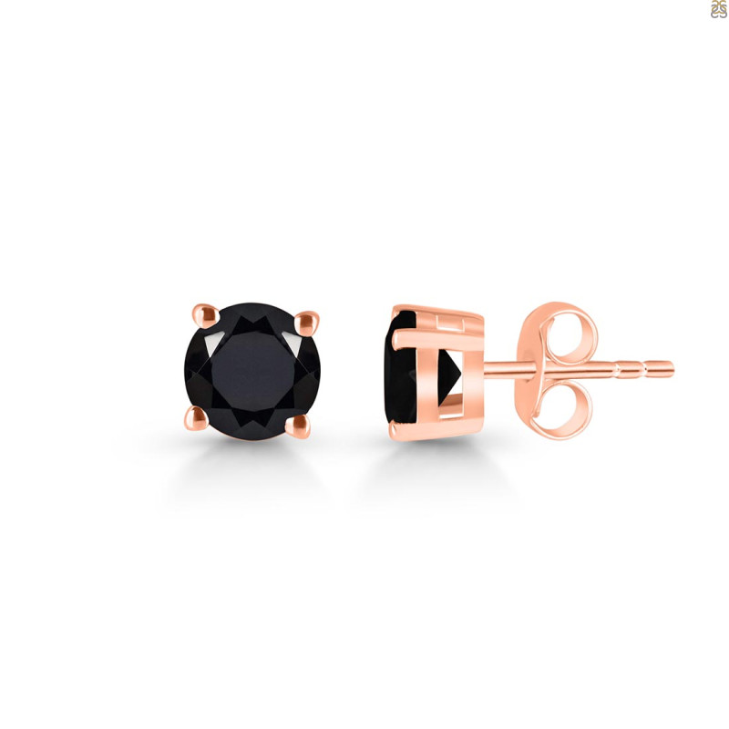 Black Tourmaline Stud Earring BLS-RDE-1435.