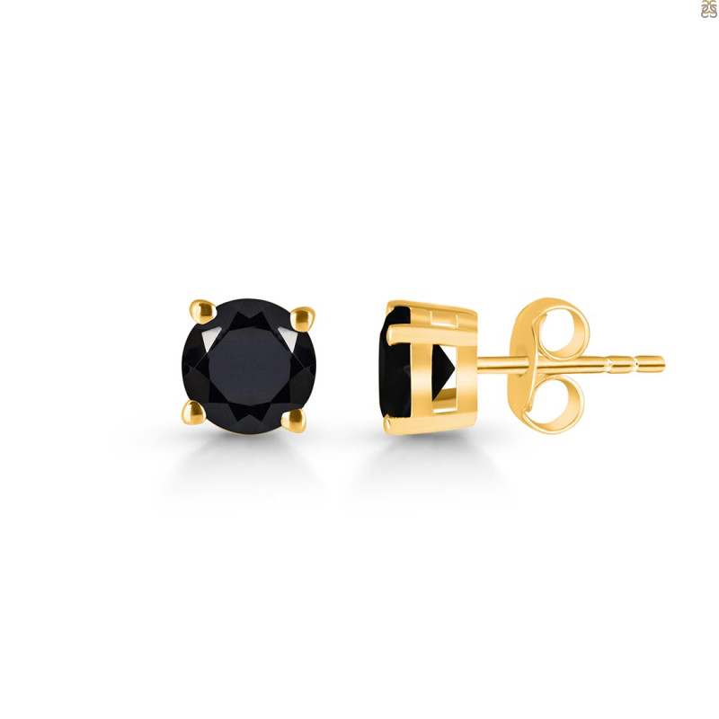 Black Tourmaline Stud Earring BLS-RDE-1435.