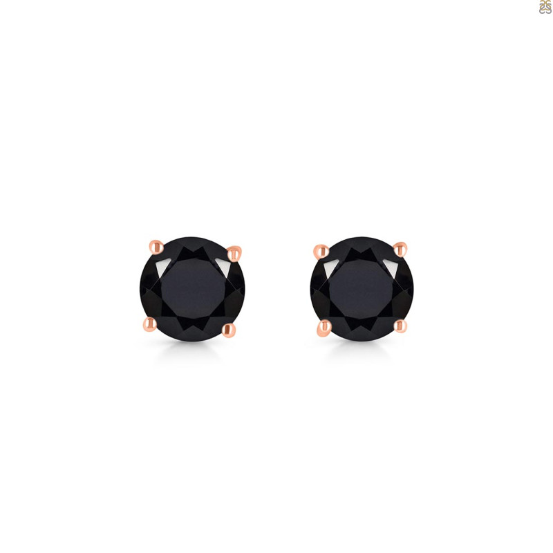 Black Tourmaline Stud Earring BLS-RDE-1436.