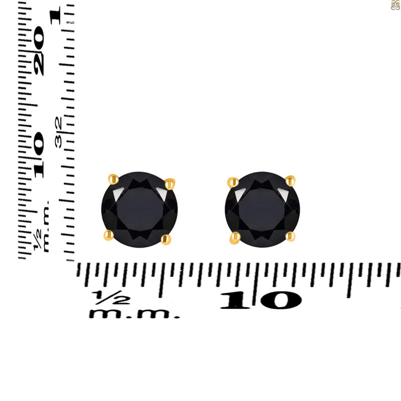 Black Tourmaline Stud Earring BLS-RDE-1436.