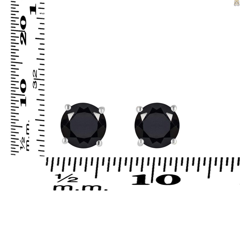 Black Tourmaline Stud Earring BLS-RDE-1436.