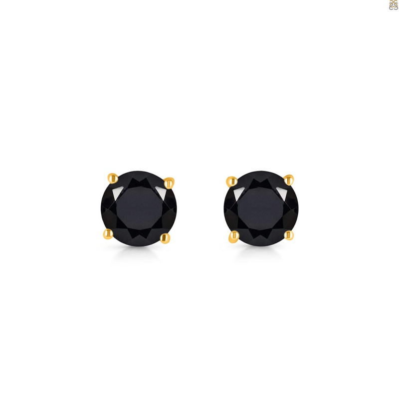 Black Tourmaline Stud Earring BLS-RDE-1436.