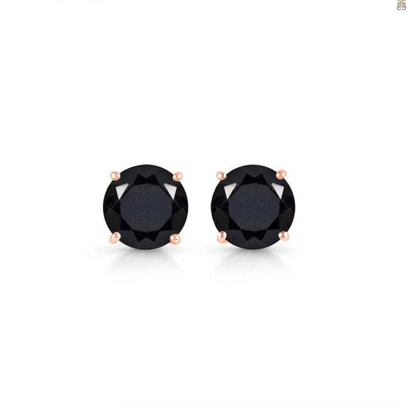 Black Tourmaline Stud Earring BLS-RDE-1437.