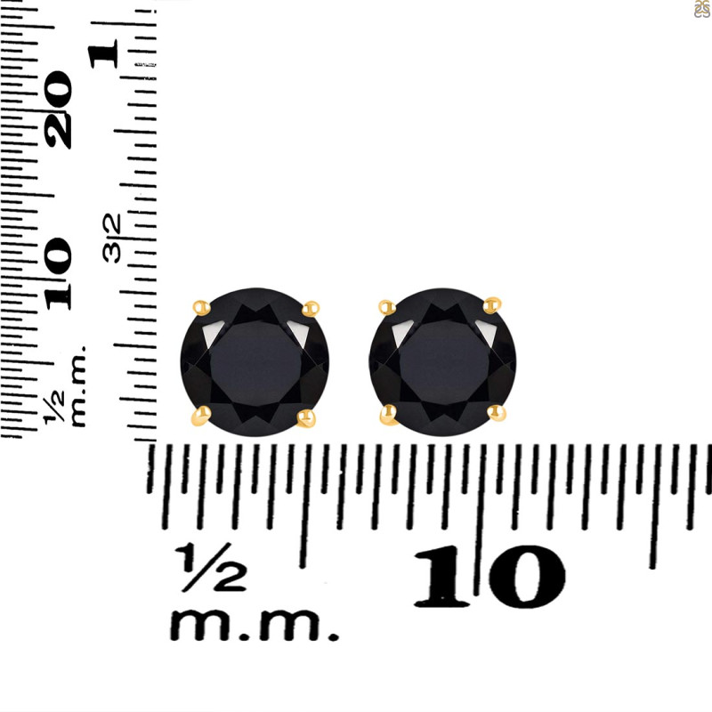Black Tourmaline Stud Earring BLS-RDE-1437.