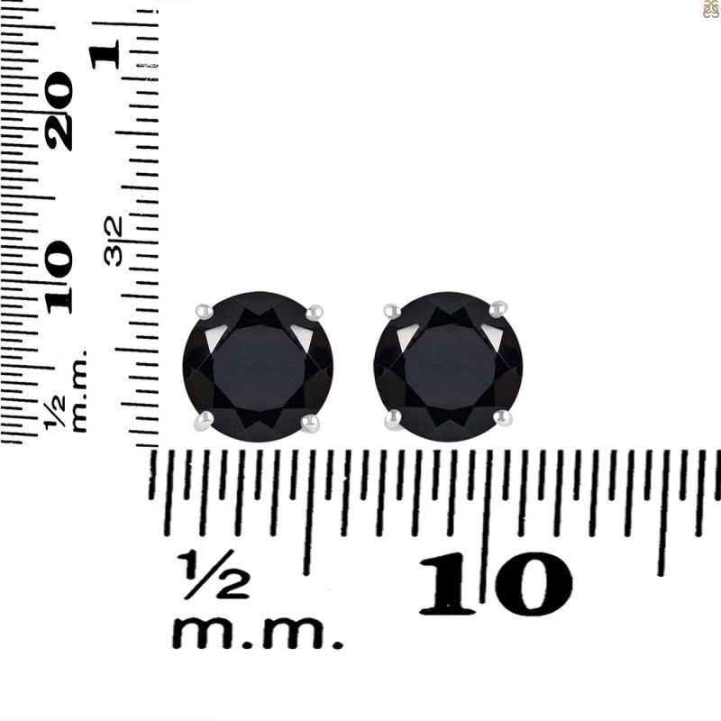Black Tourmaline Stud Earring BLS-RDE-1437.