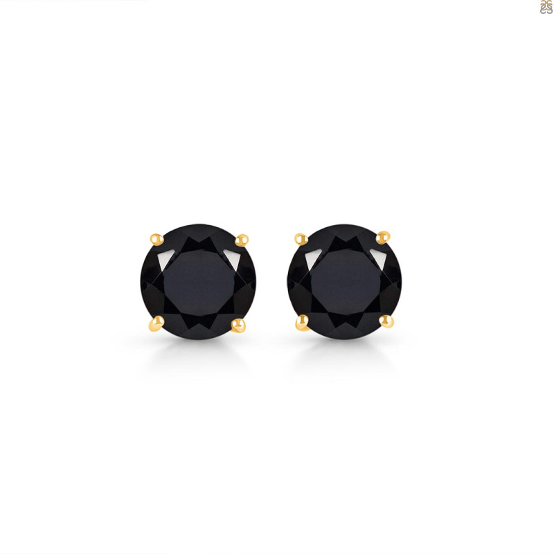 Black Tourmaline Stud Earring BLS-RDE-1437.
