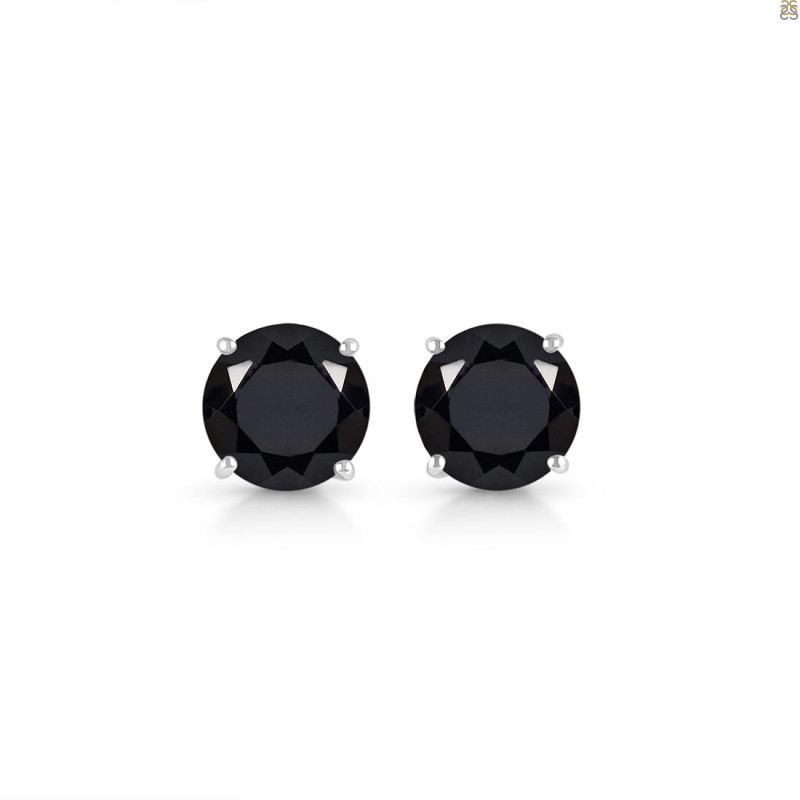 Black Tourmaline Stud Earring BLS-RDE-1437.