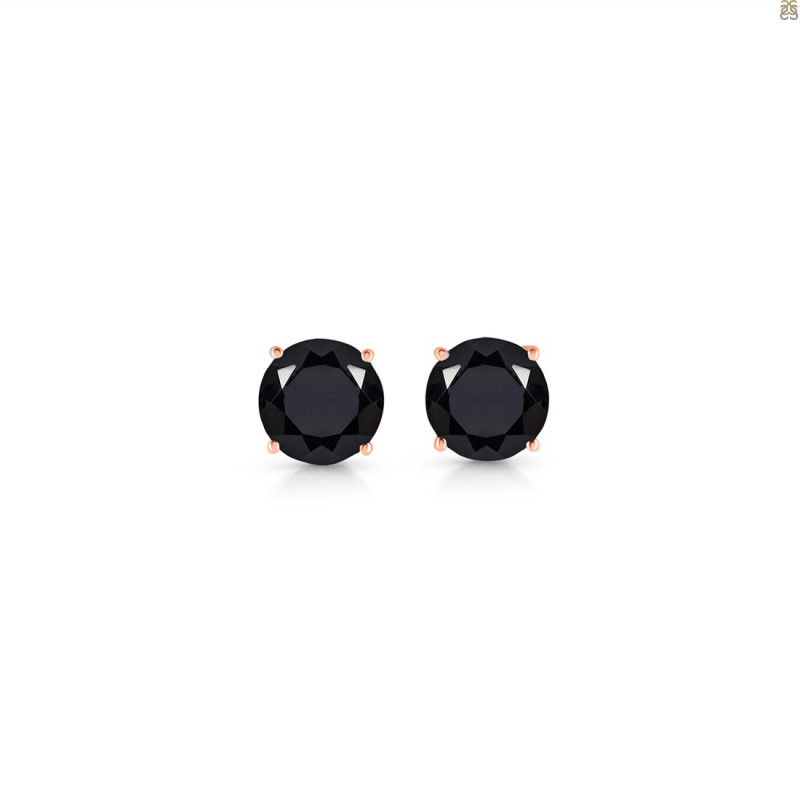 Black Tourmaline Stud Earring BLS-RDE-1438.