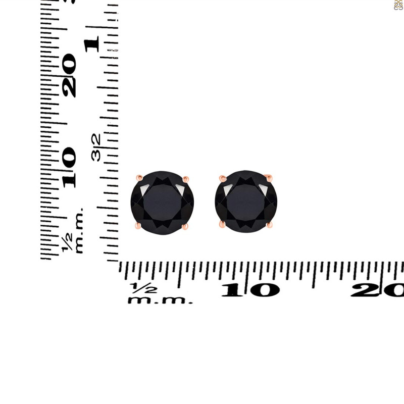 Black Tourmaline Stud Earring BLS-RDE-1438.
