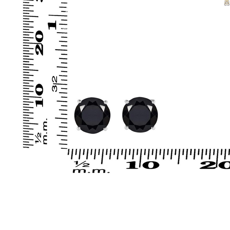 Black Tourmaline Stud Earring BLS-RDE-1438.