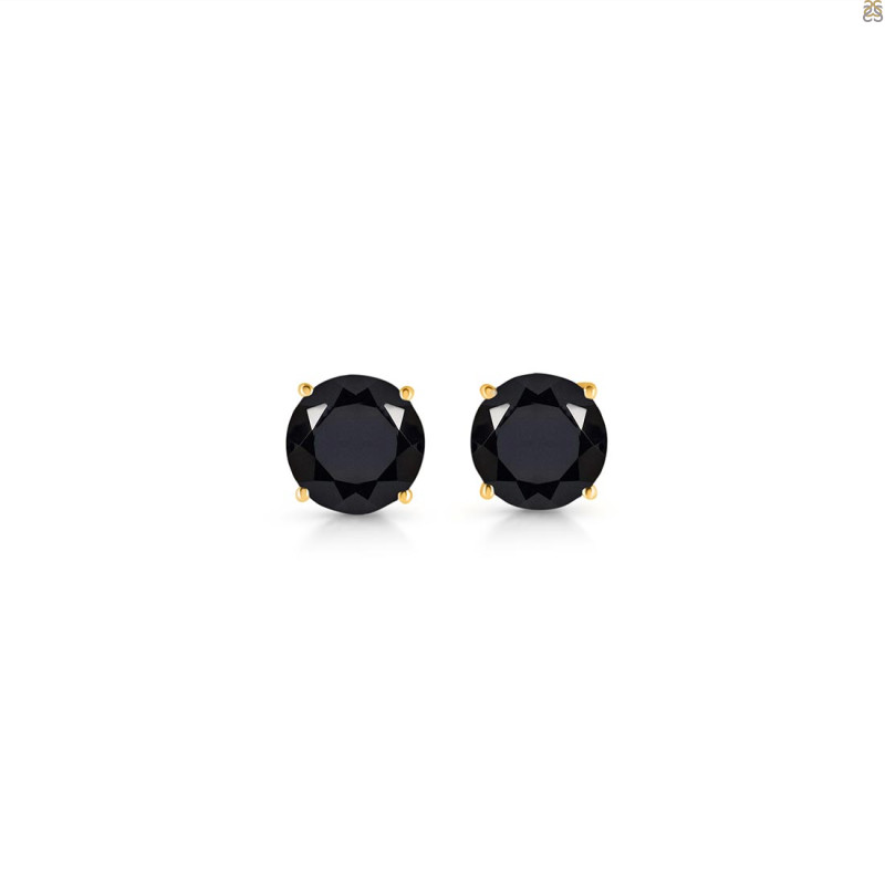 Black Tourmaline Stud Earring BLS-RDE-1438.