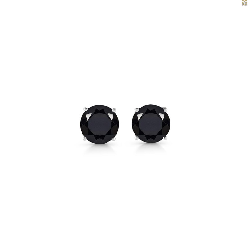 Black Tourmaline Stud Earring BLS-RDE-1438.
