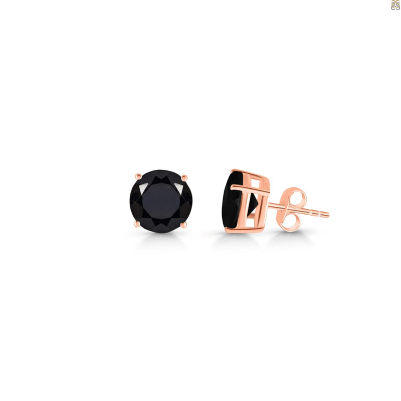 Black Tourmaline Stud Earring BLS-RDE-1438.