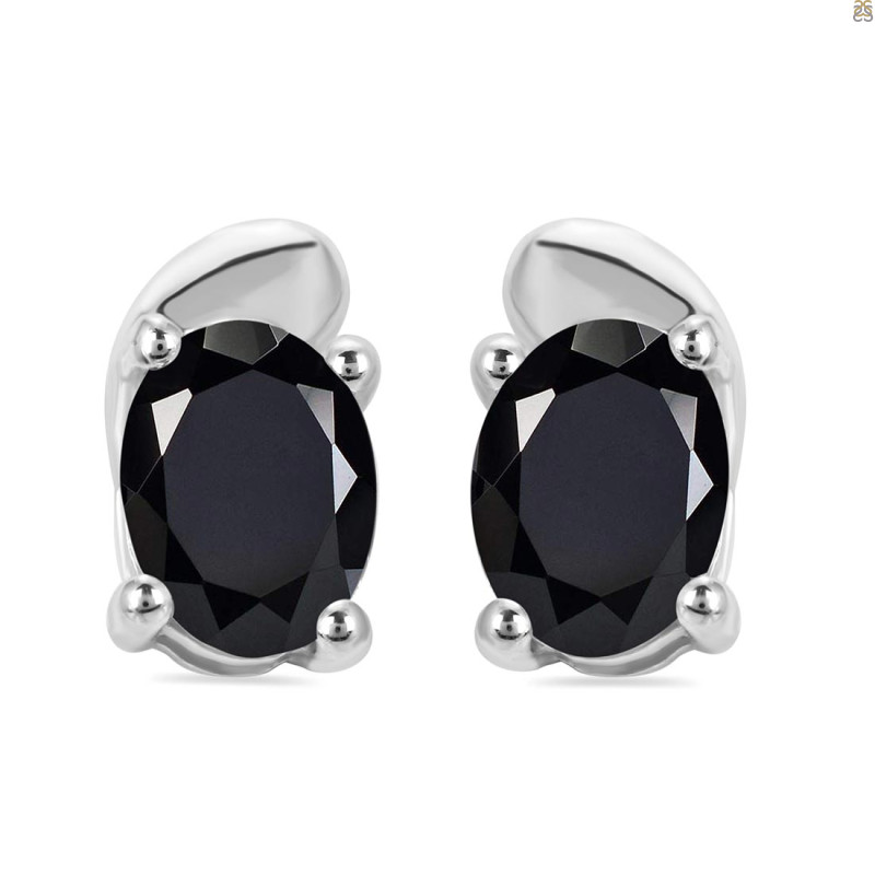 Black Tourmaline Stud Earring BLS-RDE-28.