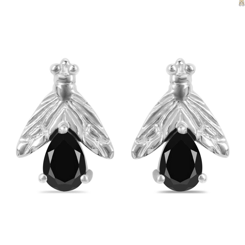 Black Tourmaline Stud Earring BLS-RDE-30.